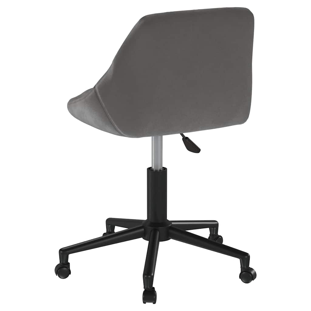 Sötétszürke bársony forgó étkezőszék 4