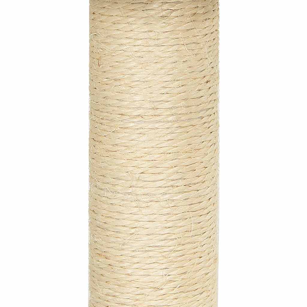 Sötétszürke macskabútor szizál kaparófákkal 155 cm 8