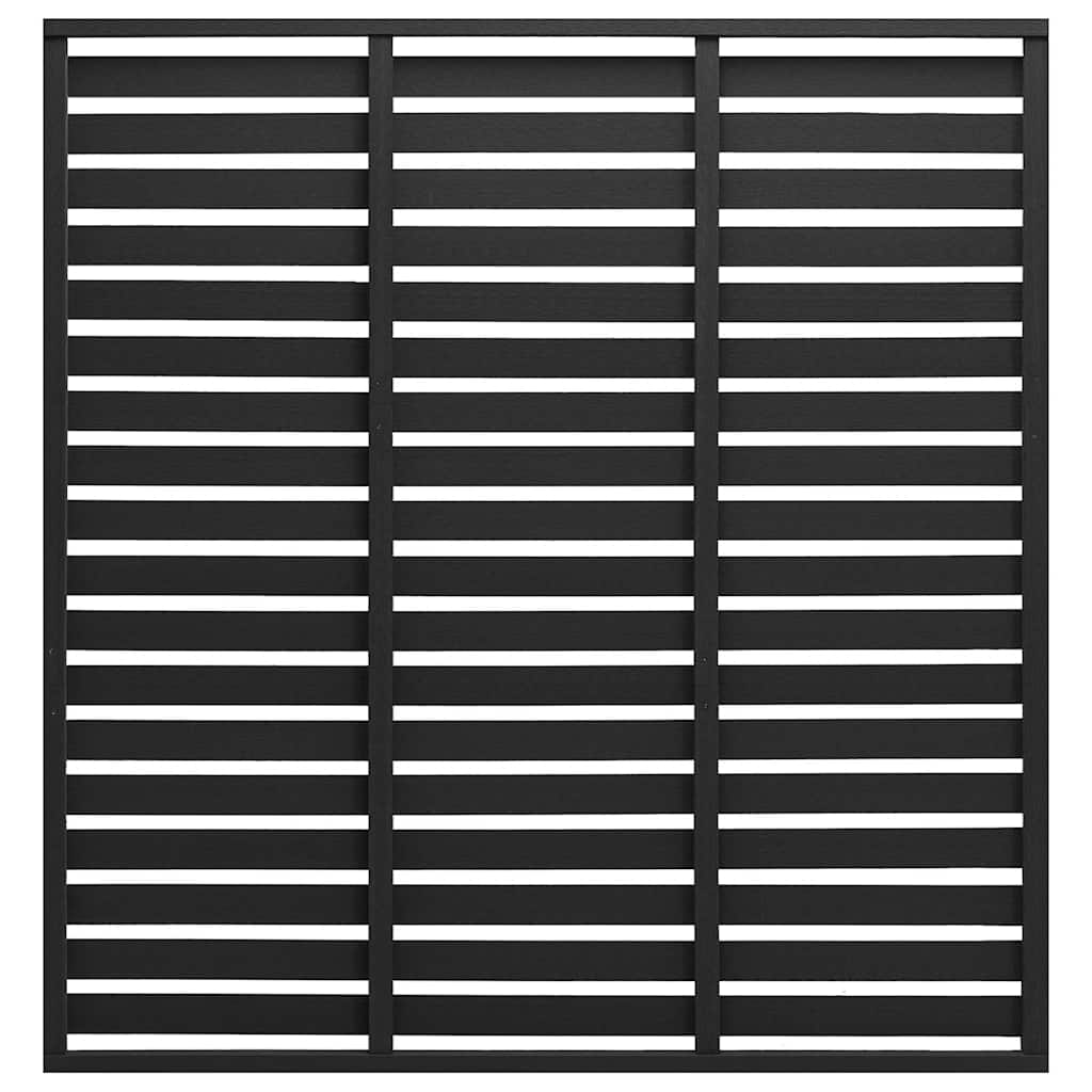 Fekete WPC kerítéspanel 180 x 180 cm