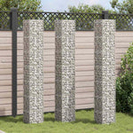 3 db vas gabion magaságyás 30 x 30 x 200 cm 2