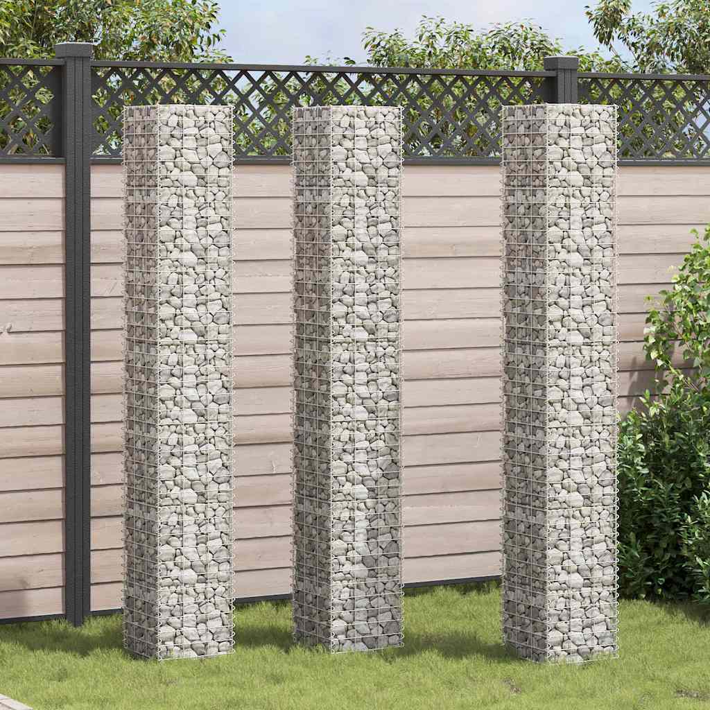 3 db vas gabion magaságyás 30 x 30 x 200 cm 2