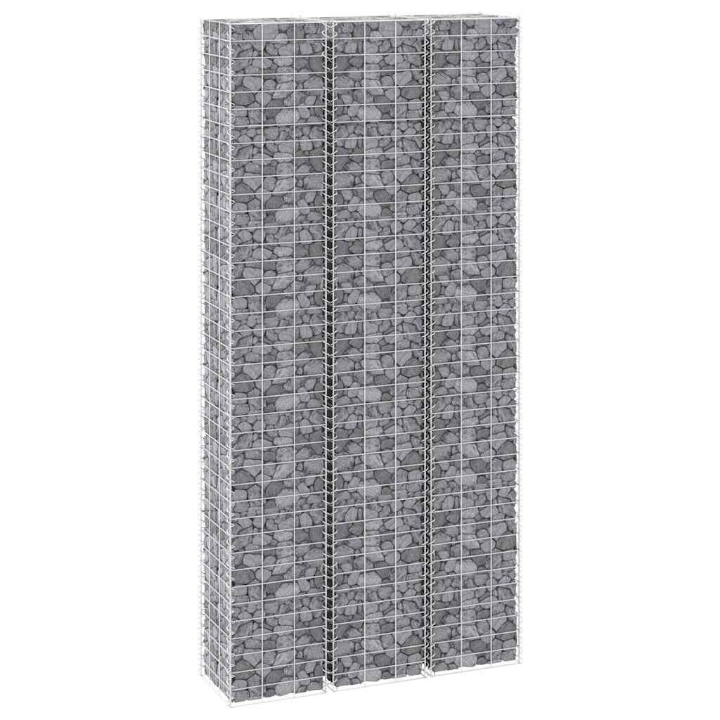 3 db vas gabion magaságyás 30 x 30 x 200 cm 5