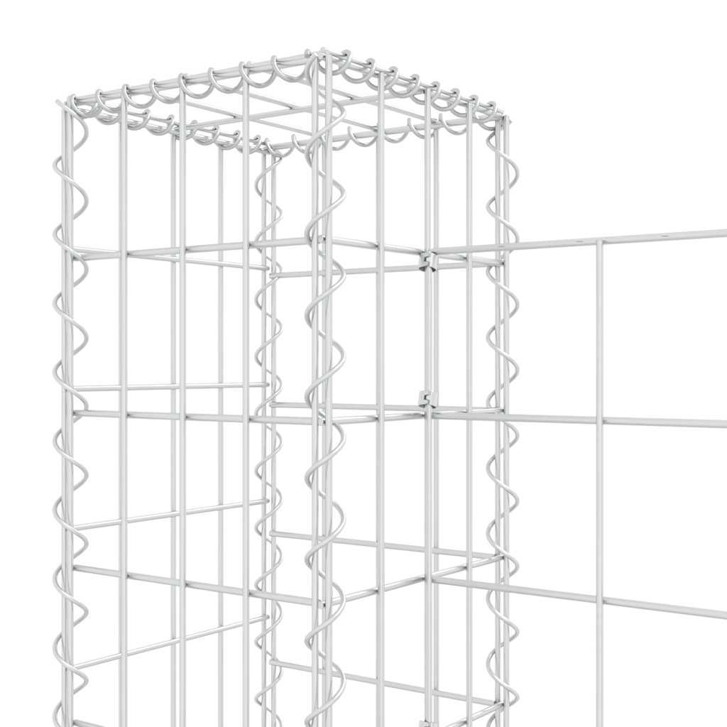 U-alakú vas gabionkosár 3 oszloppal 260 x 20 x 100 cm 5