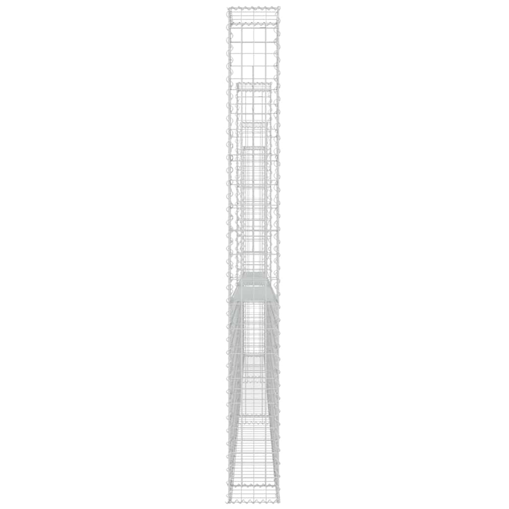U-alakú vas gabionkosár 4 oszloppal 380 x 20 x 200 cm 4