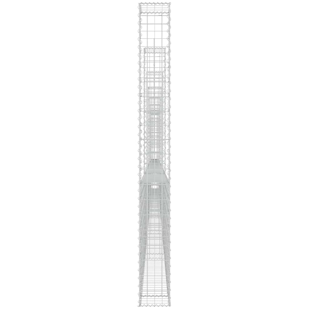 U-alakú vas gabionkosár 8 oszloppal 860 x 20 x 200 cm 4