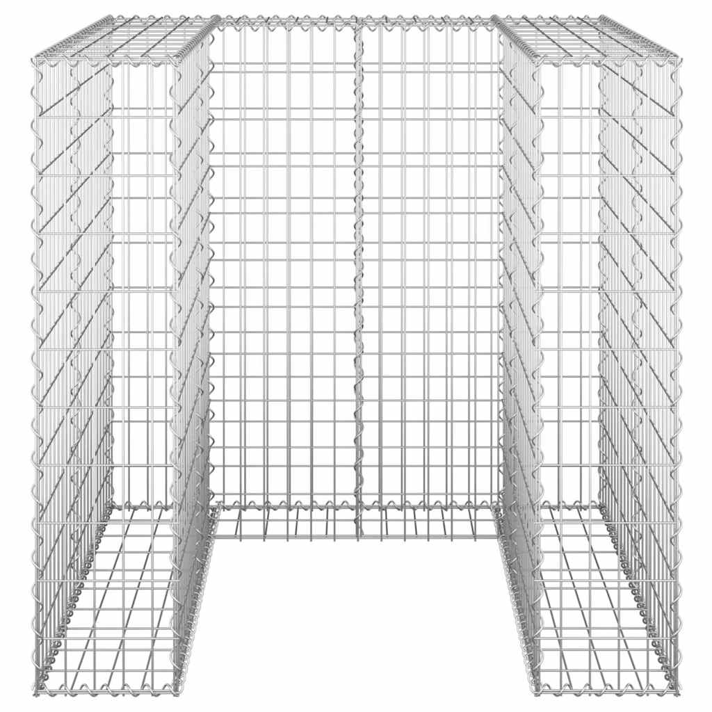 Horganyzott acél gabionfal szemeteskukához 110 x 100 x 110 cm 3