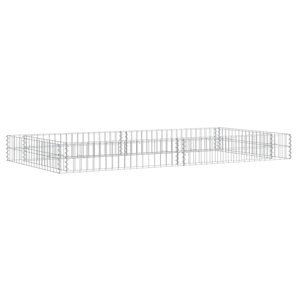 Horganyzott acél gabion magaságyás 200 x 100 x 20 cm 7