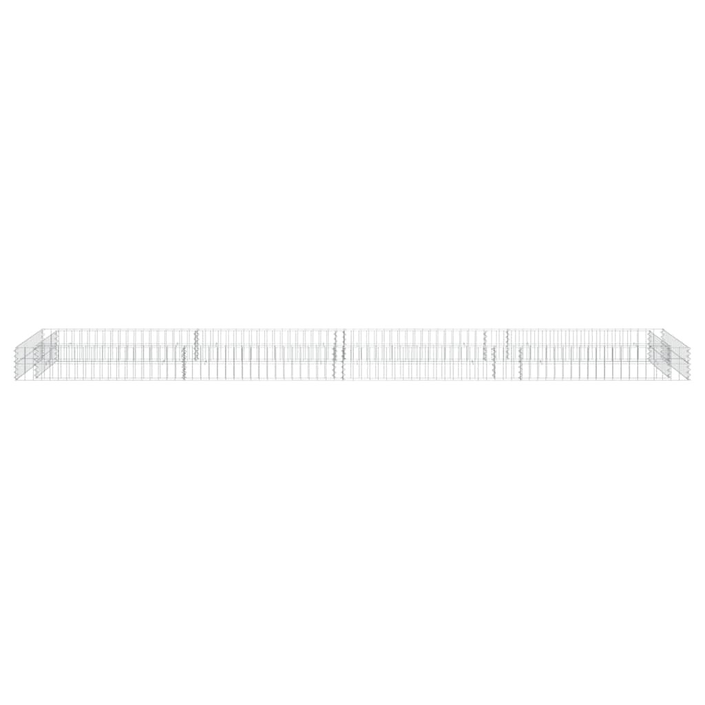 Horganyzott acél gabion magaságyás 400 x 100 x 20 cm 5
