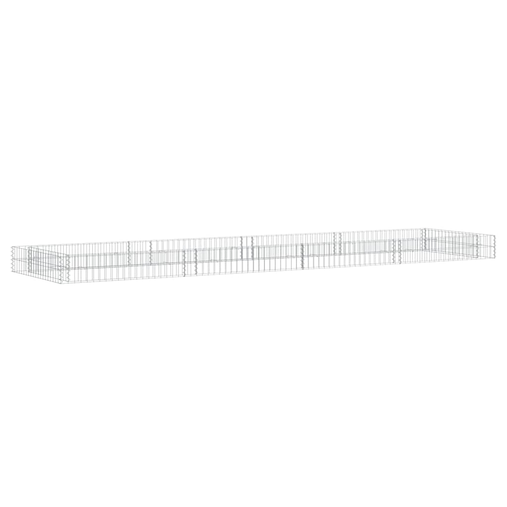 Horganyzott acél gabion magaságyás 400 x 100 x 20 cm 7