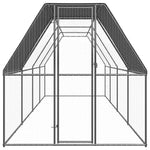 Kültéri horganyzott acél tyúkól 2 x 8 x 2 m 2