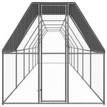 Kültéri horganyzott acél tyúkól 2 x 12 x 2 m 2