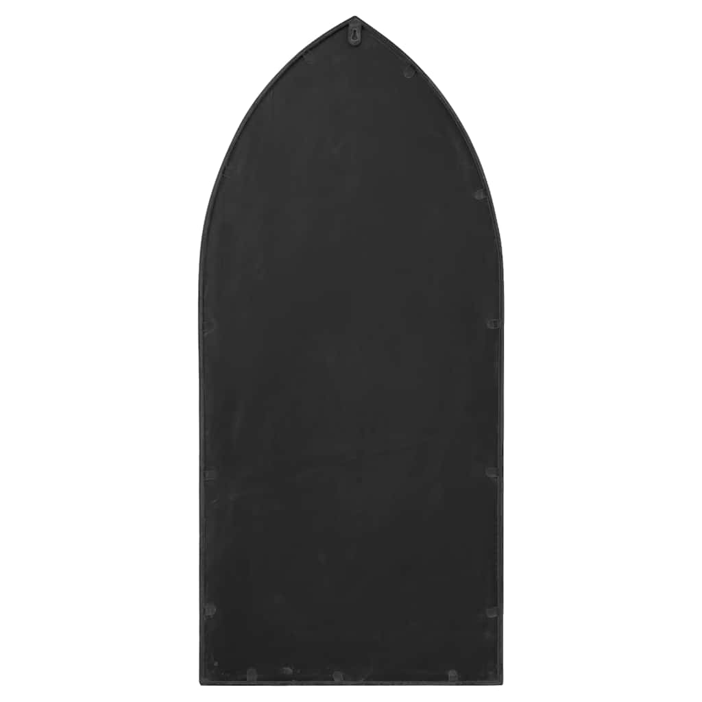 Fekete vas kerti tükör kültéri használatra 100 x 45 cm 4