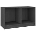 Szürke tömör fenyőfa TV-szekrény 70 x 33 x 42 cm 2