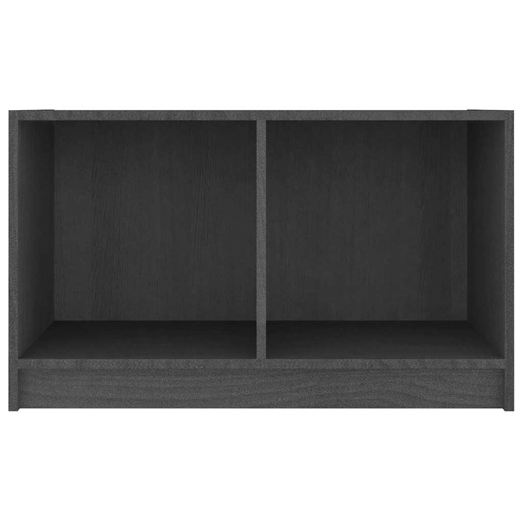 Szürke tömör fenyőfa TV-szekrény 70 x 33 x 42 cm 5