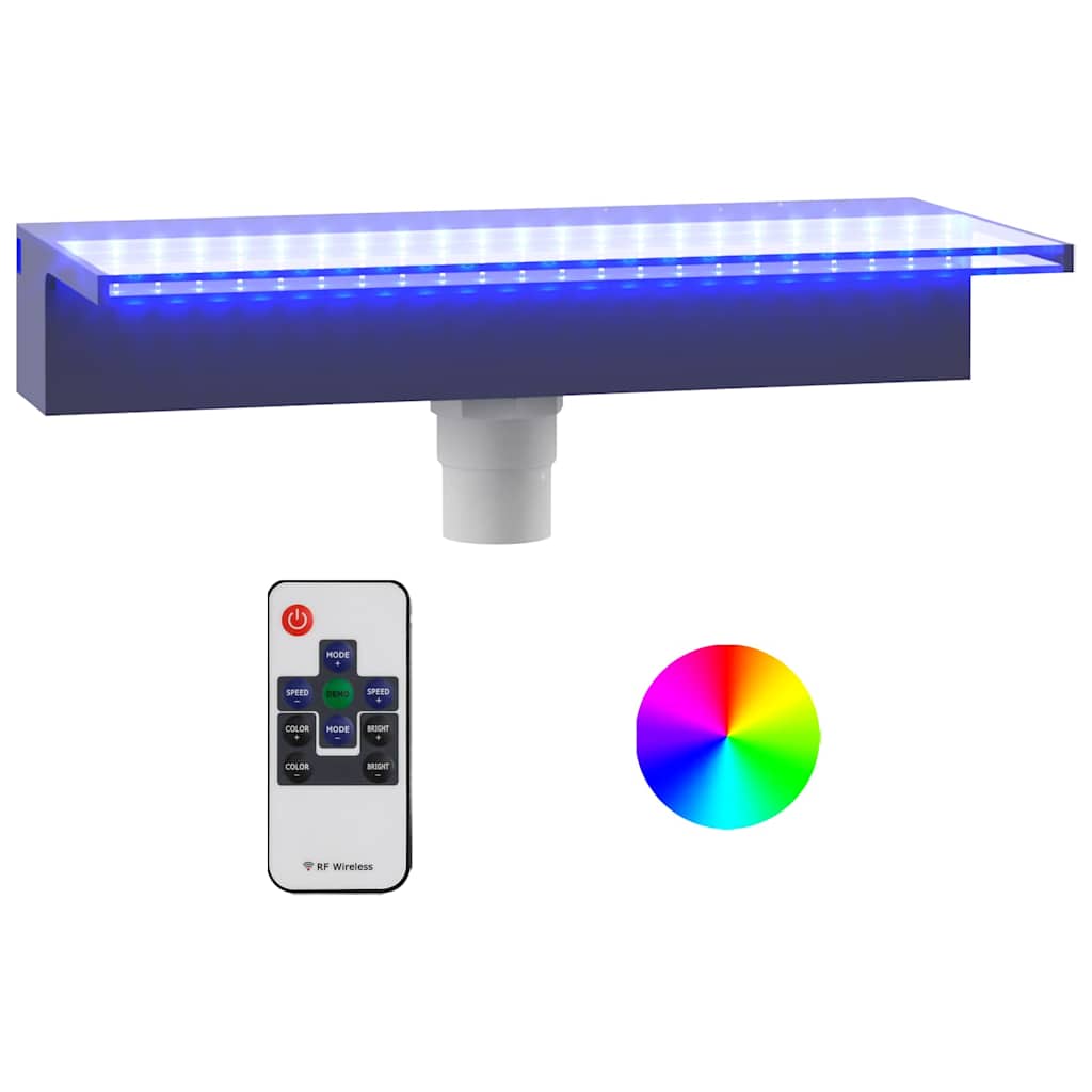 Akril vízeséskifolyó RGB LED-ekkel 45 cm 2