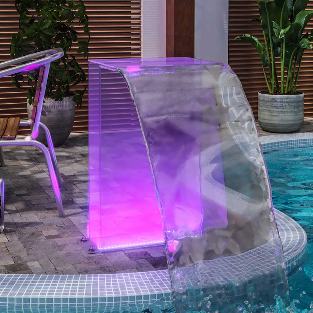 Akril medenceszökőkút RGB LED-ekkel 51 cm 5