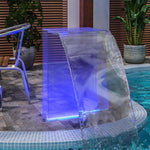 Akril medenceszökőkút RGB LED-ekkel 51 cm
