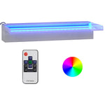 Rozsdamentes acél vízeséskifolyó RGB LED-ekkel 45 cm 2