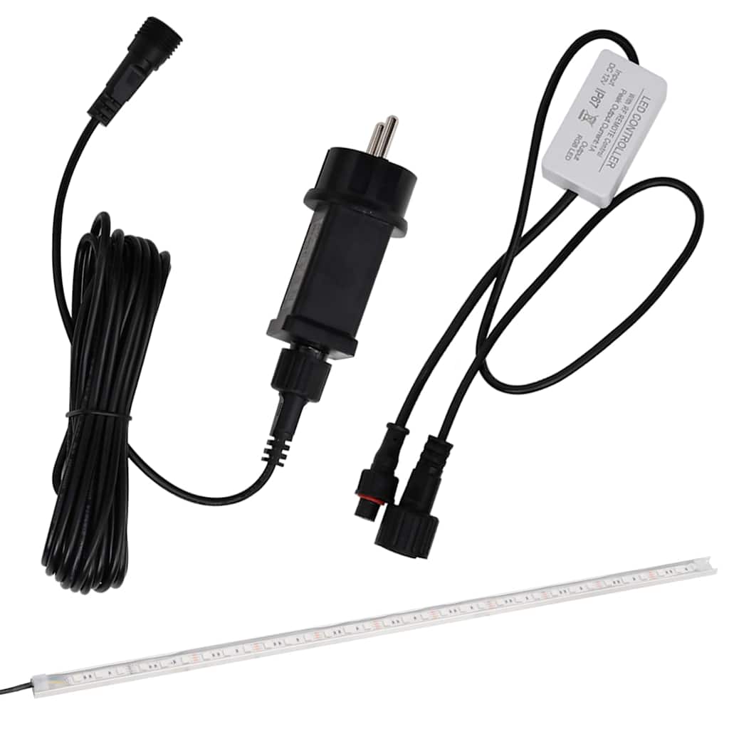 Rozsdamentes acél vízeséskifolyó RGB LED-ekkel 45 cm 11