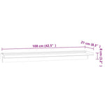 Rozsdamentes acél vízeséskifolyó RGB LED-ekkel 108 cm 12
