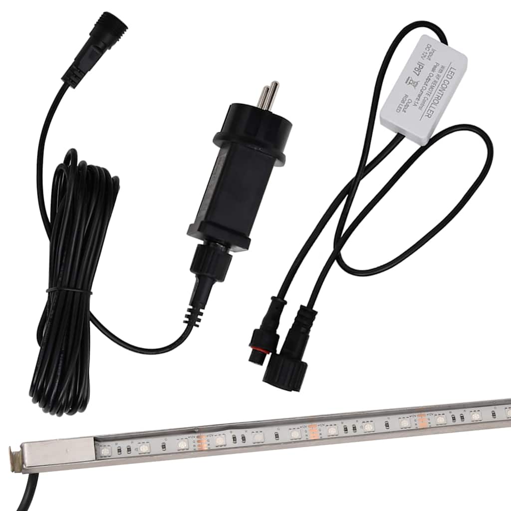 Rozsdamentes acél vízeséskifolyó RGB LED-ekkel 108 cm 11