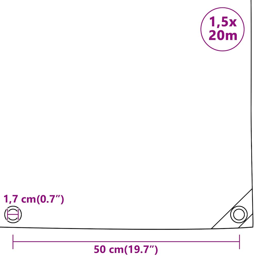 Takaróponyva 650 g/m² 1,5 x 20 m 6