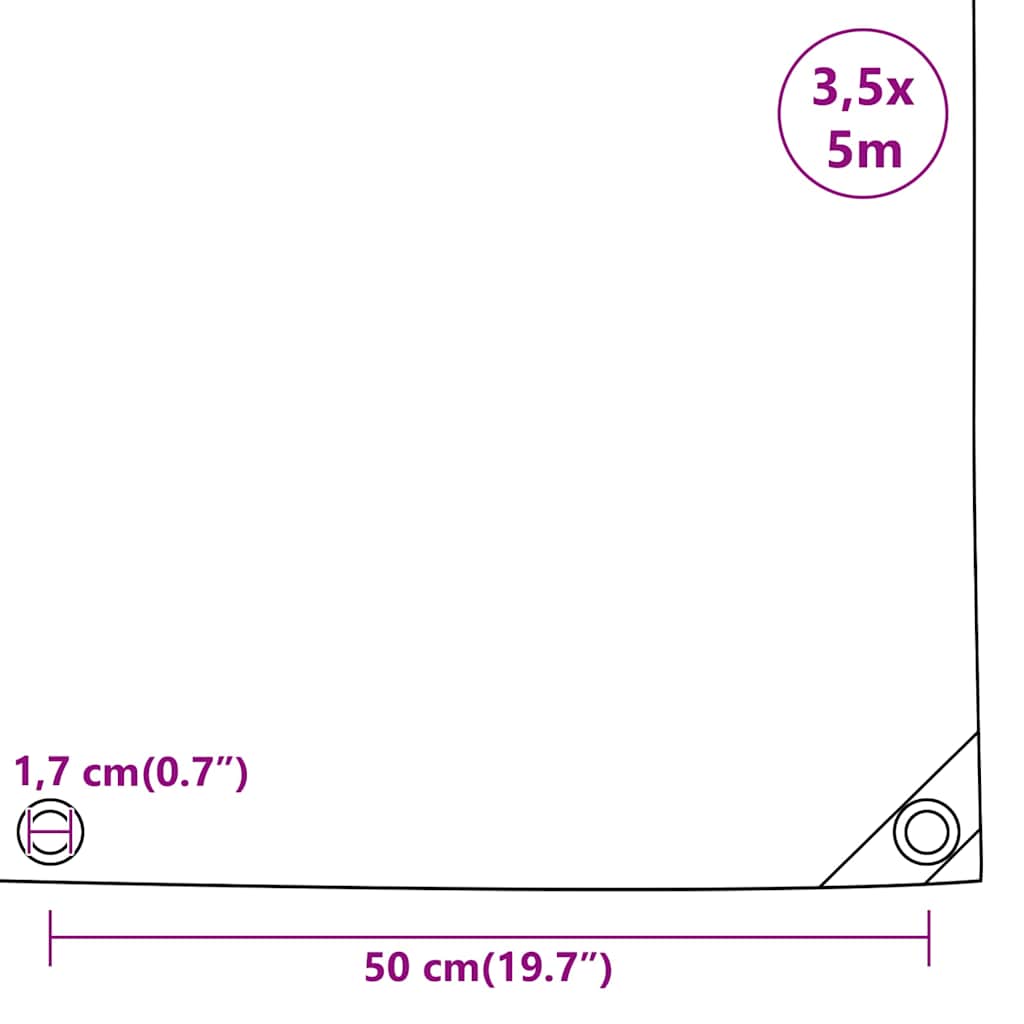 Takaróponyva 650 g/m² 3,5 x 5 m 6