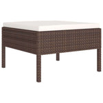 6 részes barna polyrattan kerti bútorszett párnákkal 4