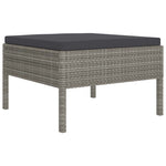 8 részes szürke polyrattan kerti ülőgarnitúra párnákkal 3