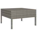 10 részes szürke polyrattan kerti ülőgarnitúra párnákkal 4