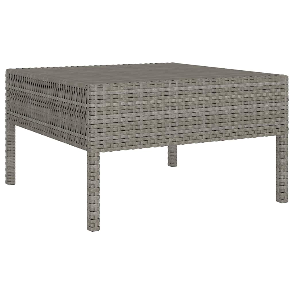 14 részes szürke polyrattan kerti ülőgarnitúra párnákkal 3