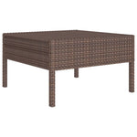 8 részes barna polyrattan kerti bútorszett párnákkal 4