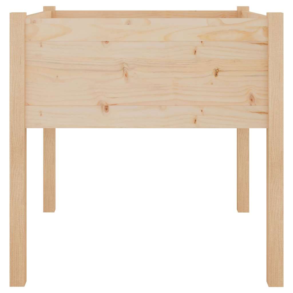 2 db tömör fenyőfa kerti virágtartó 70 x 70 x 70 cm 5