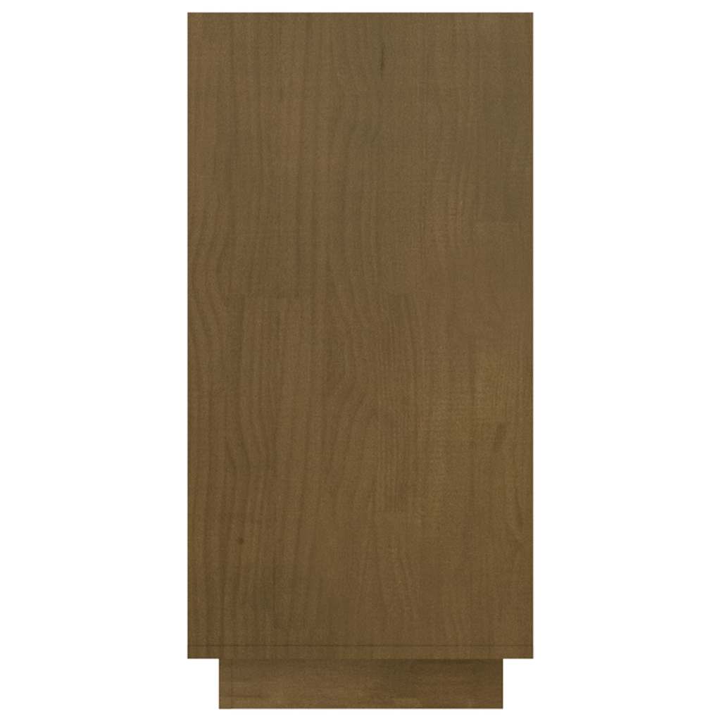 Mézbarna tömör fenyőfa könyvszekrény 80 x 35 x 71 cm 6