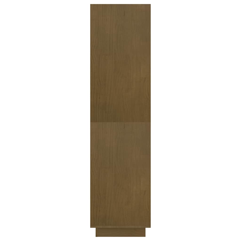 Mézbarna tömör fenyőfa könyvszekrény/térelválasztó 80x35x135cm 6