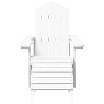 Fehér HDPE kerti adirondack szék lábtartóval 3