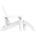 Fehér HDPE kerti adirondack szék lábtartóval 4