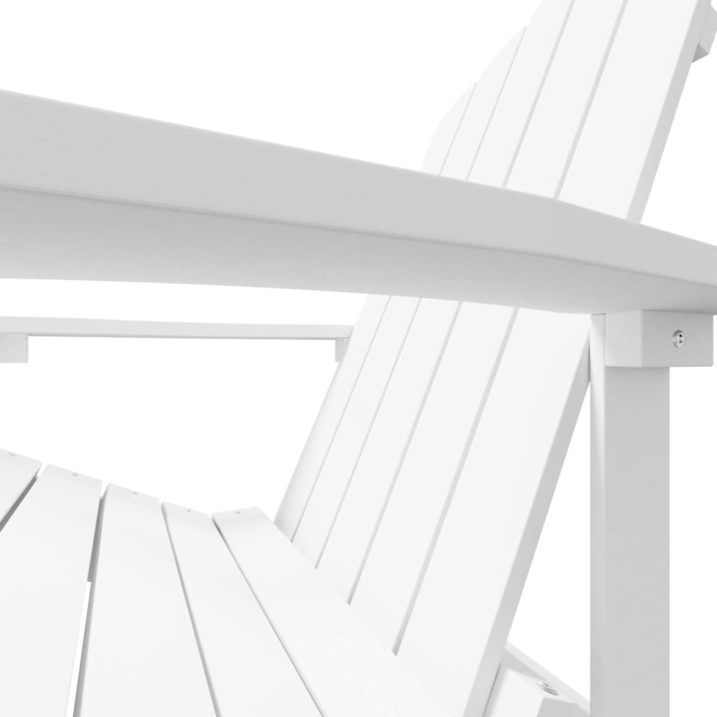 Fehér HDPE kerti adirondack szék lábtartóval 6