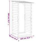 Impregnált fenyőfa pergola tetővel 100 x 90 x 200 cm 7