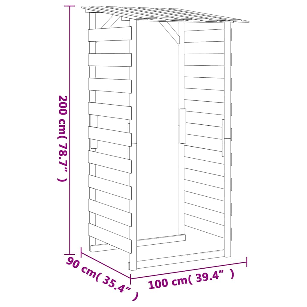 Impregnált fenyőfa pergola tetővel 100 x 90 x 200 cm 7