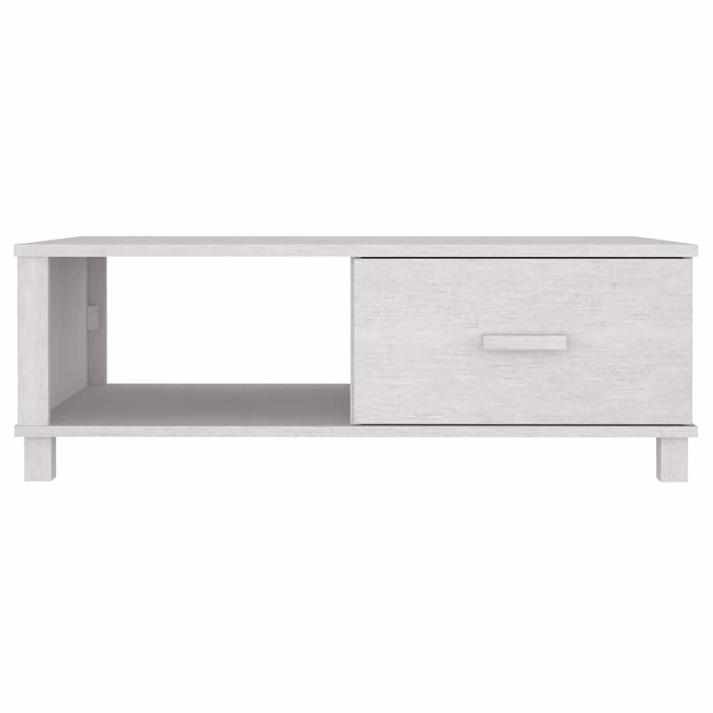 HAMAR fehér tömör fenyőfa dohányzóasztal 100 x 55 x 35 cm 5