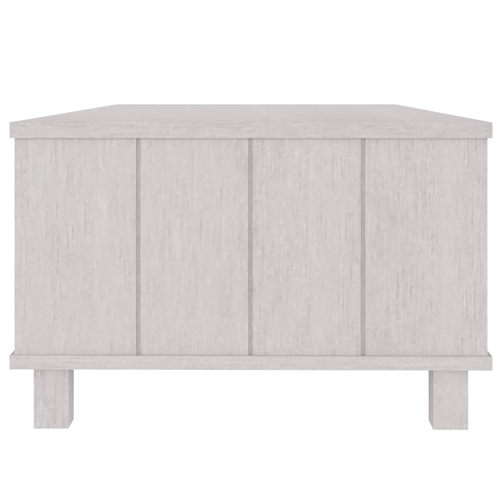 HAMAR fehér tömör fenyőfa dohányzóasztal 100 x 55 x 35 cm 6