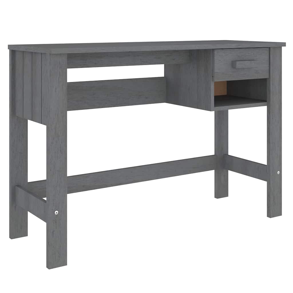 HAMAR sötétszürke tömör fenyőfa íróasztal 110 x 40 x 75 cm 2