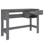 HAMAR sötétszürke tömör fenyőfa íróasztal 110 x 40 x 75 cm 7