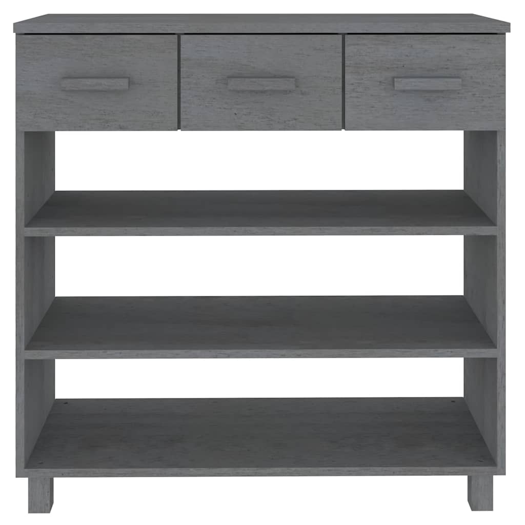 HAMAR sötétszürke tömör fenyőfa tálalóasztal 90 x 35 x 90 cm 5