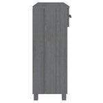 HAMAR sötétszürke tömör fenyőfa tálalóasztal 90 x 35 x 90 cm 6