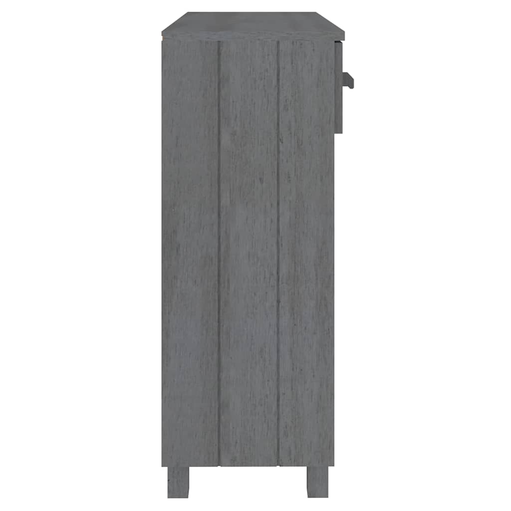 HAMAR sötétszürke tömör fenyőfa tálalóasztal 90 x 35 x 90 cm 6