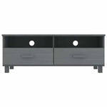 HAMAR sötétszürke tömör fenyőfa TV-szekrény 106 x 40 x 40 cm 3