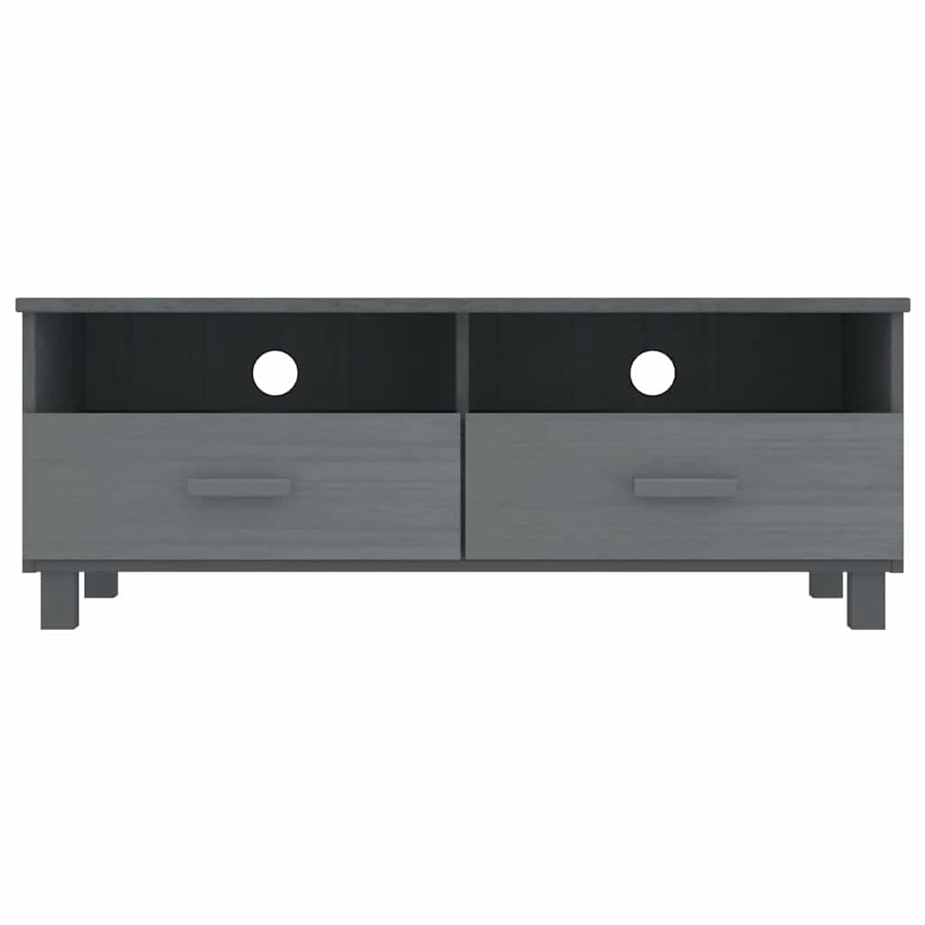 HAMAR sötétszürke tömör fenyőfa TV-szekrény 106 x 40 x 40 cm 3