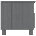 HAMAR sötétszürke tömör fenyőfa TV-szekrény 106 x 40 x 40 cm 4